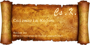 Csizmazia Kolos névjegykártya
